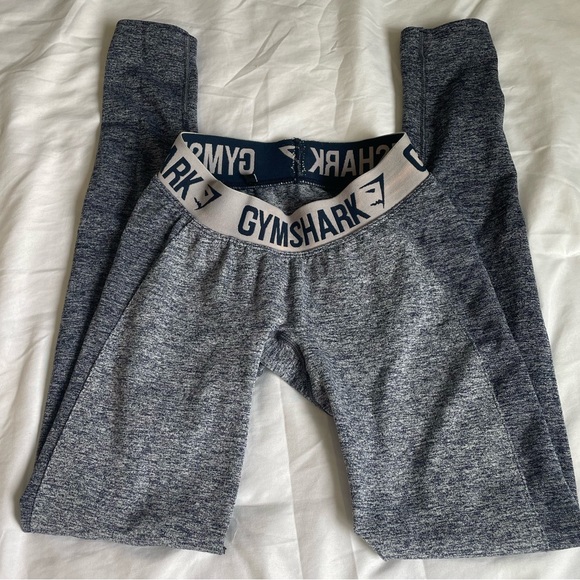 GYMSHARK BLUE LOGO WAISTBAND LEGGINGS  CLASSIC BOOTY COUNTOUR AMAZING CONDITION - Picture 2 of 4